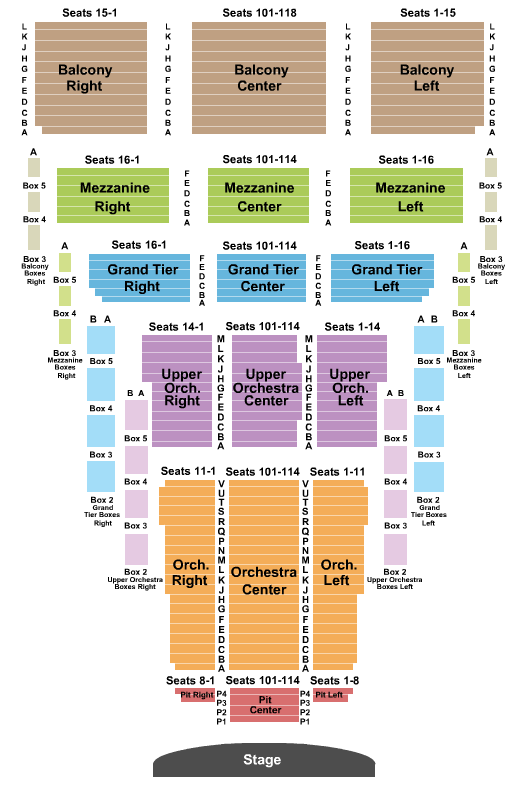 Thelma Gaylord PAT At Civic Center Music Hall A Beautiful Noise Seating Chart
